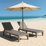 Outdoor Chaise Lounge Set of 2,Lightweight Patio Chairs,Waterproof Sun Loungers Chair Outdoor,5-Positions Adjustable Pool Lounge Chair for Garden Beach Patio Poolside Lawn and Deck,Striped Grey