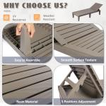 Outdoor Chaise Lounge Set of 2,Lightweight Patio Chairs,Waterproof Sun Loungers Chair Outdoor,5-Positions Adjustable Pool Lounge Chair for Garden Beach Patio Poolside Lawn and Deck,Striped Grey