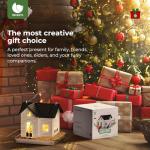 MrCrafts Solar Bird Feeder - Hanging Metal Bird House Feeder with Solar Lights, Outdoor Solar Lantern, Garden Decor for Outside, Unique Gifts for Mom, Grandma, Christmas