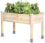 MIXC Elevated Wooden Raised Garden Bed Planter