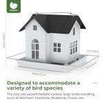 MrCrafts Solar Bird Feeder - Hanging Metal Bird House Feeder with Solar Lights, Outdoor Solar Lantern, Garden Decor for Outside, Unique Gifts for Mom, Grandma, Christmas