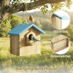 Auslar Bird House for Outside, Wooden Birdhouses for Outdoors, Bluebird House for Outside Clearance, Hanging Bird Houses for Cardinals Finch Wren Swallow for for Garden Viewing