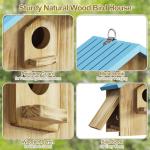 Auslar Bird House for Outside, Wooden Birdhouses for Outdoors, Bluebird House for Outside Clearance, Hanging Bird Houses for Cardinals Finch Wren Swallow for for Garden Viewing