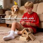 Hanging Bird House for Outside Clearance, Cedar Wooden Bird House to Paint for Finch Bluebird Cardinals, Bird Nest Feeder W/Rain Awning Kit for Outdoor Backyard Courtyard Patio Decor (DIY Detachable)