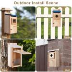 Bird Houses for Outside 2Pack with Copper Guard,Thicken Wooden Bluebird House Clearance Garden Country Cottages, Nesting Box for Finch Swallow Wren Chickadee Wild Bird Supplies, Easy to Assemble