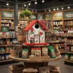 Spring Melody Bird House, Composite Material Nesting Box, Hanging Birdhouse for Blue Bird, Squirrel Proof Birdhouse for Outside, 10 Years Water Proof Weatherable Pole Mountable Bird House (Red)