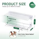 SUNALLY Window Bird Feeder for Outdoors, Clear Bird Feeders Window Mounted with Strong Suction Cups, Transparent Birds House Outside Wild Watching for Garden, Yard, Elderly Kids Viewing