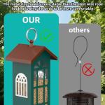 Metal Bird Feeder Bird Feeders for Outdoors Hanging,Waterproof and Rust-Proof,Easy Cleaning,Wild Bird Feeders Attracting Chickadees Goldfinches Cardinals Finches and Sparrows