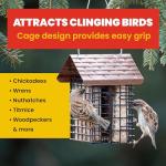 More Birds Double Suet Feeder with Weather Guard, 6.5" L X 4.25" W X 7.25" H, Brown