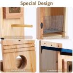 Bird Houses for Outside 2Pack with Copper Guard,Thicken Wooden Bluebird House Clearance Garden Country Cottages, Nesting Box for Finch Swallow Wren Chickadee Wild Bird Supplies, Easy to Assemble