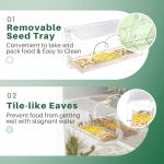 SUNALLY Window Bird Feeder for Outdoors, Clear Bird Feeders Window Mounted with Strong Suction Cups, Transparent Birds House Outside Wild Watching for Garden, Yard, Elderly Kids Viewing