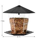 Jealoeur Bird Feeders for Outdoors Hanging Bird Feeder Wild Birds Seed, Black