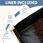 DUMOS 48x24 Wood Raised Garden Bed with Legs