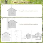 Auslar Bird House for Outside, Wooden Birdhouses for Outdoors, Bluebird House for Outside Clearance, Hanging Bird Houses for Cardinals Finch Wren Swallow for for Garden Viewing