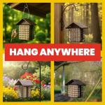 More Birds Double Suet Feeder with Weather Guard, 6.5" L X 4.25" W X 7.25" H, Brown