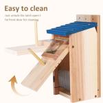 Bird Houses for Outside 2Pack with Copper Guard,Thicken Wooden Bluebird House Clearance Garden Country Cottages, Nesting Box for Finch Swallow Wren Chickadee Wild Bird Supplies, Easy to Assemble