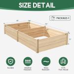 SPECRAFT 8x4 Ft Raised Garden Bed for Plants