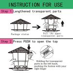 Jealoeur Bird Feeders for Outdoors Hanging Bird Feeder Wild Birds Seed, Black