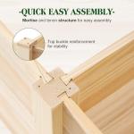 8x4 Ft Wood Raised Garden Bed for Plants