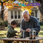 Birdream 2 Pack Bird Feeders for Outdoor Hanging, Assembly Required, 1-Min Easy Setup, Charming Castle Design, Attracting Cardinals Chickadees Goldfinches & Sparrows - Black