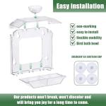 SVEDVK Clear Window Bird Feeder with Strong Suction Cups – Clear Bird Feeding Station with Dual Seed Tray & Water Bowl – Easy to Install and Clean for Outdoor Viewing