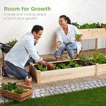 Outdoor Wooden Raised Garden Bed Planter - 8x2ft