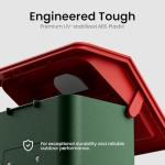 Smart Bird Feeder with Camera Solar Powered, 2K HD Video, AI Bird Species Identification, Instant Arrival Alerts, Weatherproof Design for Effortless Birdwatching, Best Gift for BirdLovers, Red