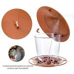 Hanizi Bird Feeder Outdoor Hanging for Wild Bird Seed, Brown