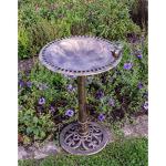 Backyard Expressions Patio · Home · Garden 912449-WB Outdoor Garden Bird Bath- Bronze- Weather Resistant Polyresin-30 Inch-Backyard Expressions