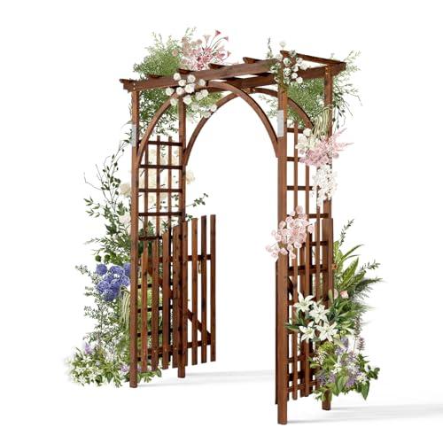 VINGLI 85in Wooden Arbor for Garden and Weddings