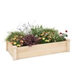 Giantex Rectangular Wooden Raised Garden Bed
