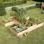 AMERLIFE 12x12 Wooden Raised Garden Bed Planter