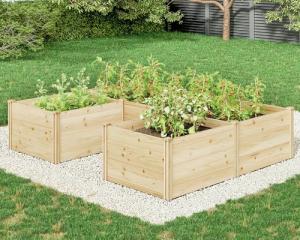 Amerlife U-Shaped Wooden Raised Garden Bed Planter