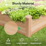 VIVOSUN 3-Tier Wooden Raised Garden Bed Planter