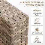 Aoxun Patio Furniture Sets, 7-Piece Outdoor Patio Furniture with Thick Cushions, Wicker Outdoor Conversation Set Sectional Sofa for Backyard, Poolside, Garden