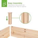 Outdoor Wooden Raised Garden Bed Planter - 8x2ft