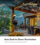 PASAMIC 2 in 1 Outdoor Flower Pots for Real or Fake Flowers, Solar Lamp Post Lights - Wall Mount or Freestanding, Waterproof Decorative Lamp for Lawn, Patio, Front/Back Door