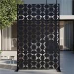 72" Metal Privacy Screen Freestanding Outdoor Room Divider Decorative Laser Cut Fence Panel, Weatherproof Patio Privacy Fence for Garden, Balcony, Backyard Landscape