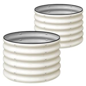 SnugNiture Round Galvanized Raised Garden Bed Set