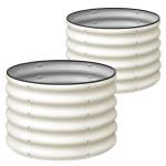 SnugNiture Round Galvanized Raised Garden Bed Set