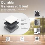 72" Metal Privacy Screen Freestanding Outdoor Room Divider Decorative Laser Cut Fence Panel, Weatherproof Patio Privacy Fence for Garden, Balcony, Backyard Landscape