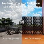 72" Metal Privacy Screen Freestanding Outdoor Room Divider Decorative Laser Cut Fence Panel, Weatherproof Patio Privacy Fence for Garden, Balcony, Backyard Landscape