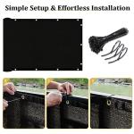 Shade&Beyond 4' X 50' Fence Privacy Screen Heavy Duty 170 GSM Fencing Mesh Shade Net Cover for Wall Garden Back Yard Outdoor Home Decoration, Black