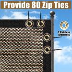 Brown 6FT X 50FT Outdoor Privacy Screen Fence & Mesh Shade Net Cover, Ideal for Garden and Backyard - Enhances Privacy for Fencing & Chain Link, Perfect for Patio Privacy Wall, Slats，Freestanding