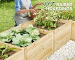 Amerlife U-Shaped Wooden Raised Garden Bed Planter