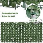 DOPGIB Artificial Ivy Privacy Fence Roll Screen,128" by 72" (64 SQFT) UV-Anti Faux Hedge Fence and Fake Ivy Vine Leaf Wall Panels for Indoor&Outdoor Green Backdrop, Garden Greenery Decor