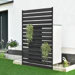 60" H x 38" W Air Conditioner Fence Screen Trash Can Privacy Fence Panels for Outside Unit, Pool Eequipment Enclosure, No Dig Backyard Fencing (Black)