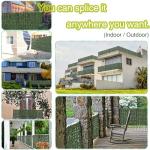 DOPGIB Artificial Ivy Privacy Fence Roll Screen,128" by 72" (64 SQFT) UV-Anti Faux Hedge Fence and Fake Ivy Vine Leaf Wall Panels for Indoor&Outdoor Green Backdrop, Garden Greenery Decor