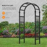 VINGLI Black Vinyl Garden Arbor and Trellis