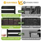 ArdeFentium Metal Privacy Screen Outdoor - 60" H X 36" W Freestanding Privacy Fence Panels with Stakes - Decorative Garden Air Conditioner Trash Can Pool Equipment Enclosure for Backyard Patio Wall